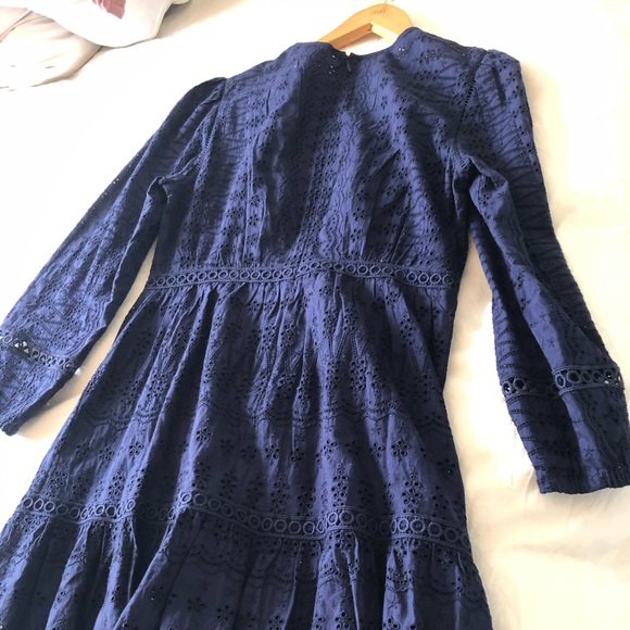 Brand new eyelet navy J.Crew dress